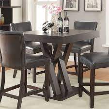 Square counter height dining set. Coaster Mannes Square Counter Height Dining Table In Cappuccino 100523