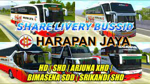 Bagi yang setia pada aplikasi livery busid srikandi shd akan ada tambahan update bus legendaris, livery srikandi shd harapan jaya, livery srikandi shd padawa 87. Share Livery Bussid Harapan Jaya Hd Shd Arjuna Xhd Bimasena Sdd Srikandi Shd Youtube