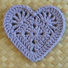 These cute simple heart shaped coasters are made in only 6 rounds. Granny Heart By Island Style Crocheting Pattern Crochet Patterns Crochet Heart Pattern Crochet Coaster Pattern