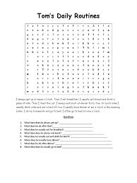 Daily routines cartoon woodward english via. Tom S Daily Routines Exercises Lunch Meal