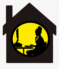 Work from home clipart clip art embed this art into your website Work From Home During Cov Woman At Desk Silhouette Clipart 5310322 Pinclipart