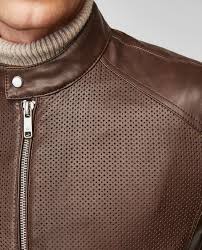 Image 5 Of Faux Leather Perforated Jacket From Zara Jackets Mens Fashion Faux Leather