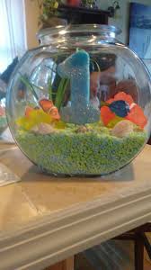 Finding Dory Nemo Diy Fish Bowl Centerpiece Finding Nemo Birthday Party Nemo Birthday Party Shark Themed Birthday Party