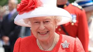 Queen Elizabeth II in red