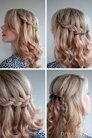 Perfect hairstyle for everyday, prom, even your wedding day. School Hairstyle Ideas The Waterfall Braid Beautiful Half Up Hairstyle Hairstyles Weekly