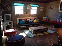 Teenager Garage Hangout Hangout Teenager Upcycle Diy Pallet Garage Hangout Room Chill Room Garage Game Rooms