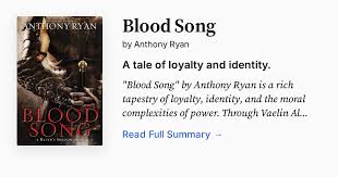 Blood Song by Anthony Ryan | Summary, Audio, Analysis, FAQ
