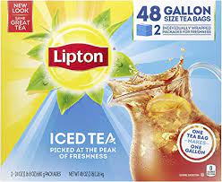 Few iced tea makers even come close to this capacity, and the big iced tea pitcher is the most reliable product 1 gallon and up. Lipton Gallon Sized Iced Tea Bags Picked At The Peak Of Freshness Unsweetened Can Help Support A Healthy Heart 48 Oz 48 Count Black Teas Grocery Gourmet Food Amazon Com