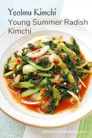 Yeolmu Kimchi Young Summer Radish Kimchi Recipe Radish Kimchi Korean Food Kimchi
