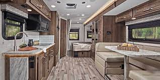 The main bedroom is typically in the rear of the rig, sometimes sharing the back of the rv with the bathroom. 2021 Melbourne Small Diesel Class C Rv