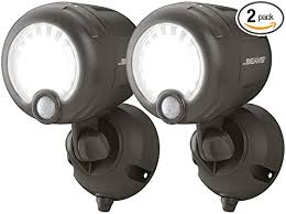 Mr Beams Mb360xt Wireless Battery Operated Outdoor Motion Sensor Activated 200 Lumen Led Spotlight Brown 2 Pack Amazon Com
