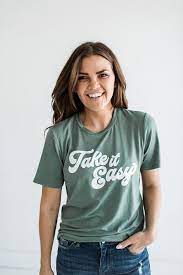 Take It Easy Graphic Tee Small In 2021 Graphic Tees Tees Simple Prints
