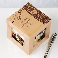 Personalized Romantic Photo Cube Carved In Love 14095 Love Picture Frames Photo Cubes Wood Picture Frames