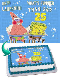 Spongebob Whats Funnier Than 24 Edible Cake Image Topper Personalized Picture 1 4 Sheet 8 X10 5 Walmart Com Walmart Com