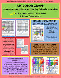 Behavior Calendars Companion Pieces My Color Graph 12