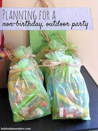 Birthday Goodie Bag Ideas For 7 Year Olds Planning For A Non Birthday Outdoor Party Bubbablue And Me Childrens Party Bags Party Bags Kids Birthday Gifts For Kids