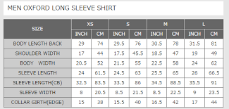 Bonobos Chinos Size Chart