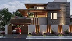 30 Desain Inspiratif Rumah Modern Minimalis Dengan Atap Cor Flat 1000 Inspirasi Des Modern Exterior House Designs House Designs Exterior Duplex House Design