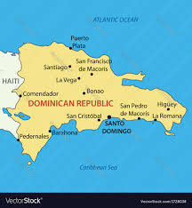 Dominican Republic Map Royalty Free Vector Image
