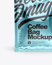 Download Metallic Coffee Bag With Valve In Bag Sack Mockups On Yellow Images Object Mockups