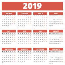 2019 Calendar Template Calendar Template Print Calendar Yearly Calendar Template