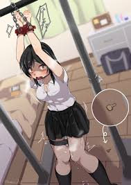 Rule 34 Dev - 1girls accidental_circumstance accidentally_stuck  arms_above_head ball_gag big_breasts black_hair black_skirt blush bondage  bound breasts cleavage drool dropped_key female female_only femsub  forced_orgasm fully_clothed gag gagged ...