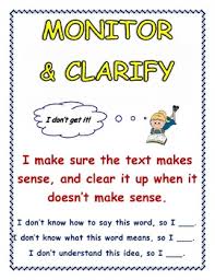 Monitoring Comprehension Anchor Chart Worksheets Teaching