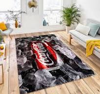 Alfombra de Coca Cola: Camino de cocina con estampado de botella de hielo