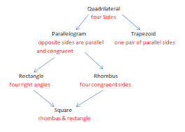 Quadrilaterals Flowchart Geometry Quadrilaterals Flow Chart