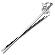 Silver Medieval Rapier Sword Rapier Sword Sword Swords And Daggers
