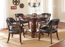 Tournament Poker Game Table With Black Caster Chairs Dining Table Top Table Dining Table