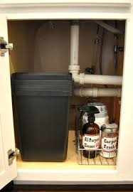 how to organize under the kitchen sink