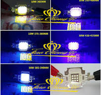 10W High Power LED UV Light Chip 365nm 385nm 395nm 405nm Ultra Violet 12v  1050mA