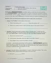Gizmo student exploration sheet answers student exploration unit conversions gizmo answers yeah, reviewing a book student exploration unit conversions gizmo answers could be credited with your near contacts listings. Solved 1 Mol Activity C Dimensional Analysis Get The Giz Chegg Com