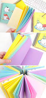 This helps you keep all your work organized and in one place. Sushi Colorful Lined Notebook Cute School Supplies School Journals Spiral Bound Notebooks