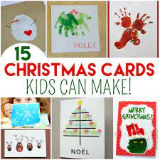 Spread some holiday cheer with these string art for kids christmas cards! Top 15 Christmas Cards Kids Can Make