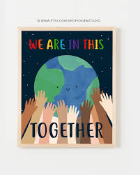 Printable Together Diversity Poster Earth Hands Print Etsy In 2021 Diversity Poster Peace Poster Poster