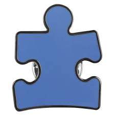 Autism awareness blue puzzle piece. Blue Puzzle Piece Lapel Pin Single Autism Speaks