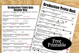 Find freeprintabletm.com on category free printable. Free Printable Graduation Trivia Quiz