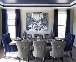 Sophisticated Dining Room Navy And Grey Combination Dining Room Table Decor Dining Room Blue Dinning Room Decor