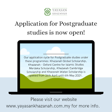 Biaya adm hanya untuk pendaftaran sebagai anggota . Yayasan Khazanah Do You Have What It Takes To Become Our Postgraduate Scholars Then What Are You Waiting For Application Via Our Website Www Yayasankhazanah Com My Is Now Opened Until 6th May 2021