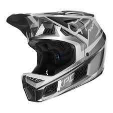 Fox Downhill Mtb Helmet Rampage Pro Carbon Beast Metallic Silver