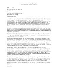 Formal Letter To The President Example
