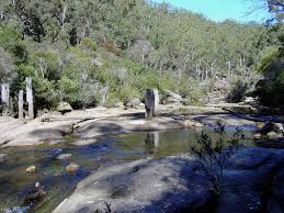 Mushuan shipu, river without trees; Remains Of The Old Bridge At Freres Crossing Georges River 18 August 2005 The Dictionary Of Sydney