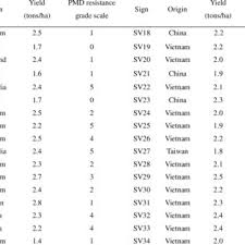Signal Origin Yield And Pmd Resistance Of 34 Soybean