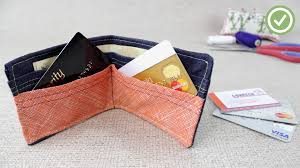 2) tape the three cards together with clear packing tape. How To Make A Wallet With Pictures Wikihow