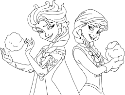 Supercoloring.com is a super fun for all ages: Coloring Anna And Elsa Novocom Top