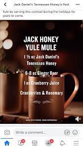 Jack Honey Yule Mule Ginger Beer Drinks Honey Cocktail Blackcurrant Wine