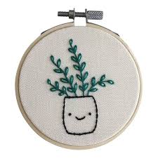 Looking for a pattern that includes supplies? Maidenhair Face Plant Embroidery Embroidery Craft Sewing Embroidery Designs Simple Embroidery