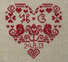 #crossstitch #dmc #needlework #xstitch #moderncrossstitch #dmcembroidery #contemporarycrossstitch #embroidery #handembroidery. Personalised Heart Wedding Sampler Instant Download Pdf Etsy Cross Stitch Patterns Cross Stitch Samplers Wedding Cross Stitch